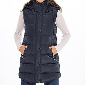 S.E.B. By Sebby Women's Dark Blue Puffer Vest Coat Navy Blue/ Size XL/ NWT